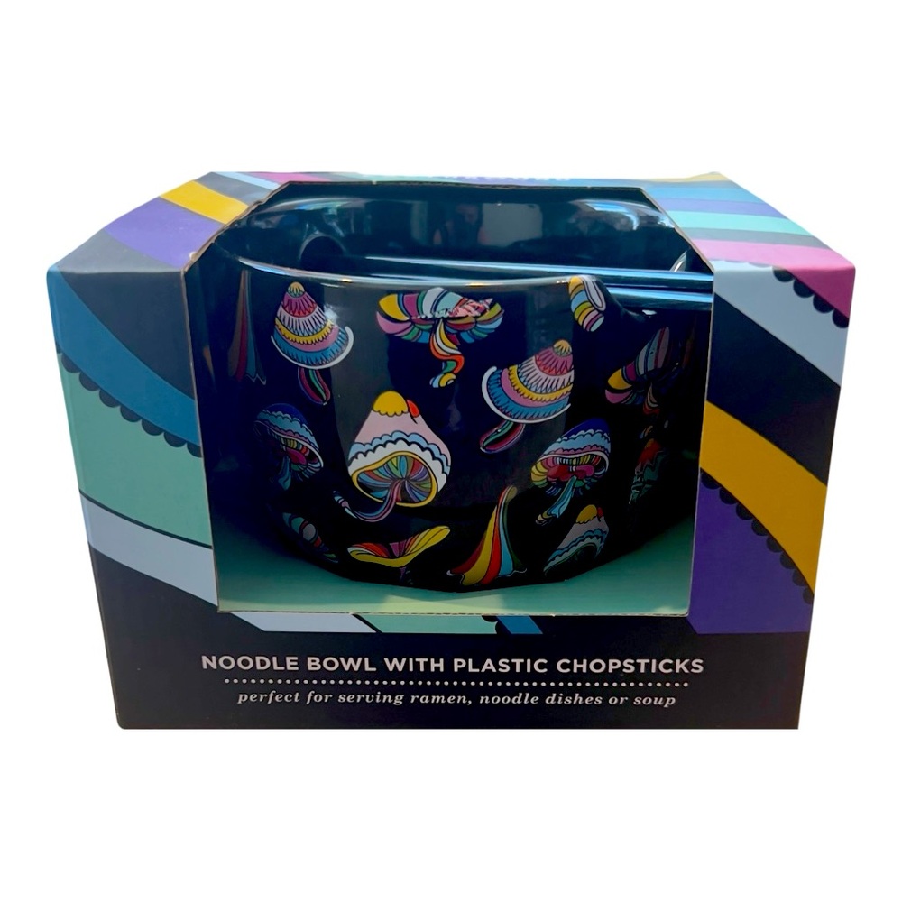 EARTHBOUND Multicolor Noodle Bowl with Chopsticks
